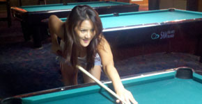 Girl At Cues Billiards